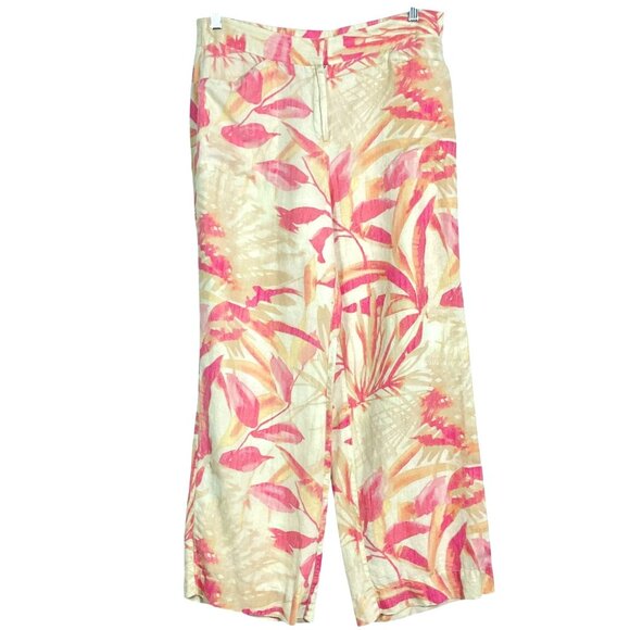 Chico's Havana Shores Linen Wide Leg Pants, size 2 (US 12/Large), 100% Linen - Picture 1 of 16